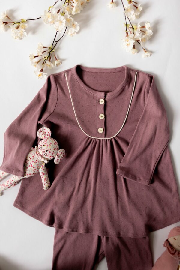 EVIE pyjama pointelle rose