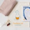 Alba kit chemise de nuit jersey rayé rose antique