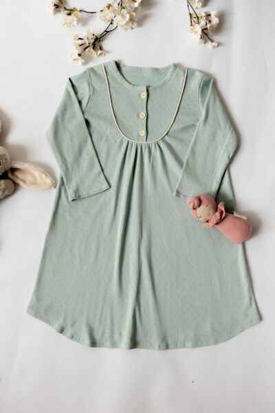 EVIE chemise de nuit pointelle céladon