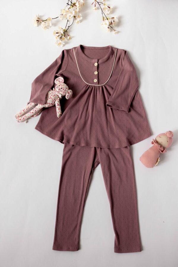 EVIE pyjama pointelle rose