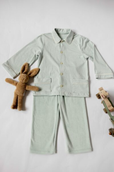 GASPARD pyj rayé vert